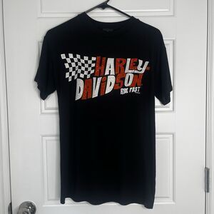 Harley-Davidson T-shirt Women's Medium Black Rhinestones Short Sleeve